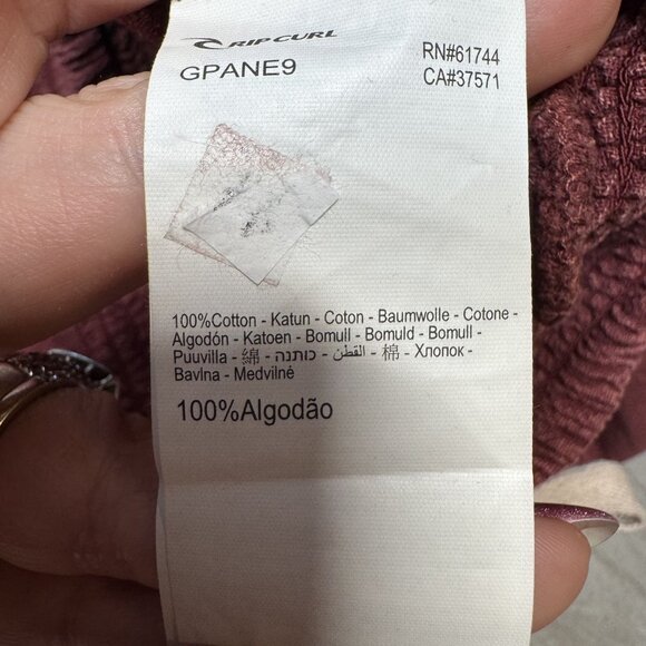 Rip Curl Womens Large 100% Cotton Joggers Made In India - Picture 3 of 5